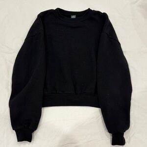 Wild Fable Black Textured Crewneck